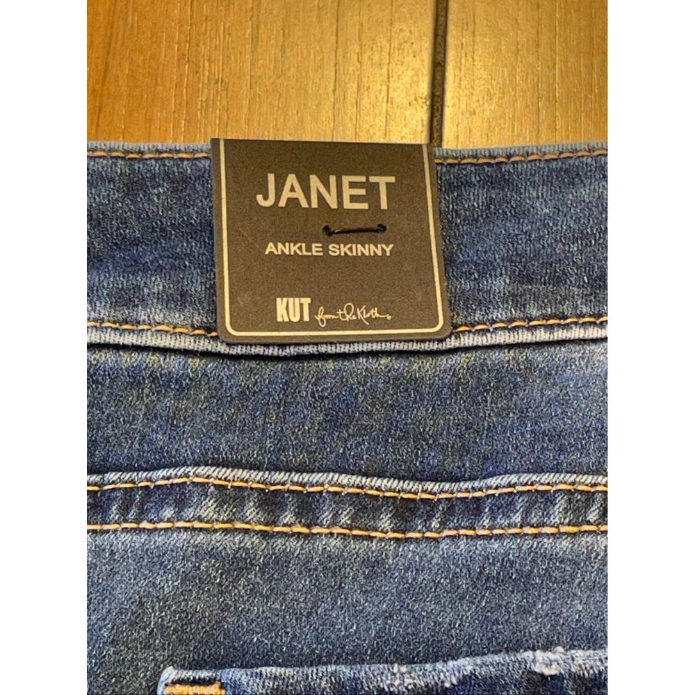 Kut From The Kloth Janet Ankle Skinny Embroidered Jeans 24W NWT - Picture 6 of 14